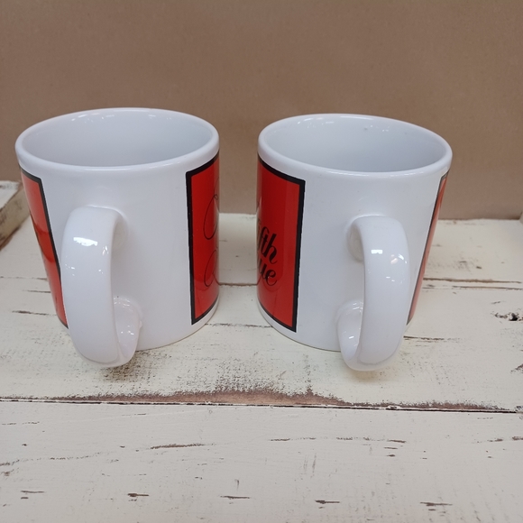 Set of two Saks Fifth Ave Coffee J. Bucke Coffee Mugs Made in England - Picture 3 of 8